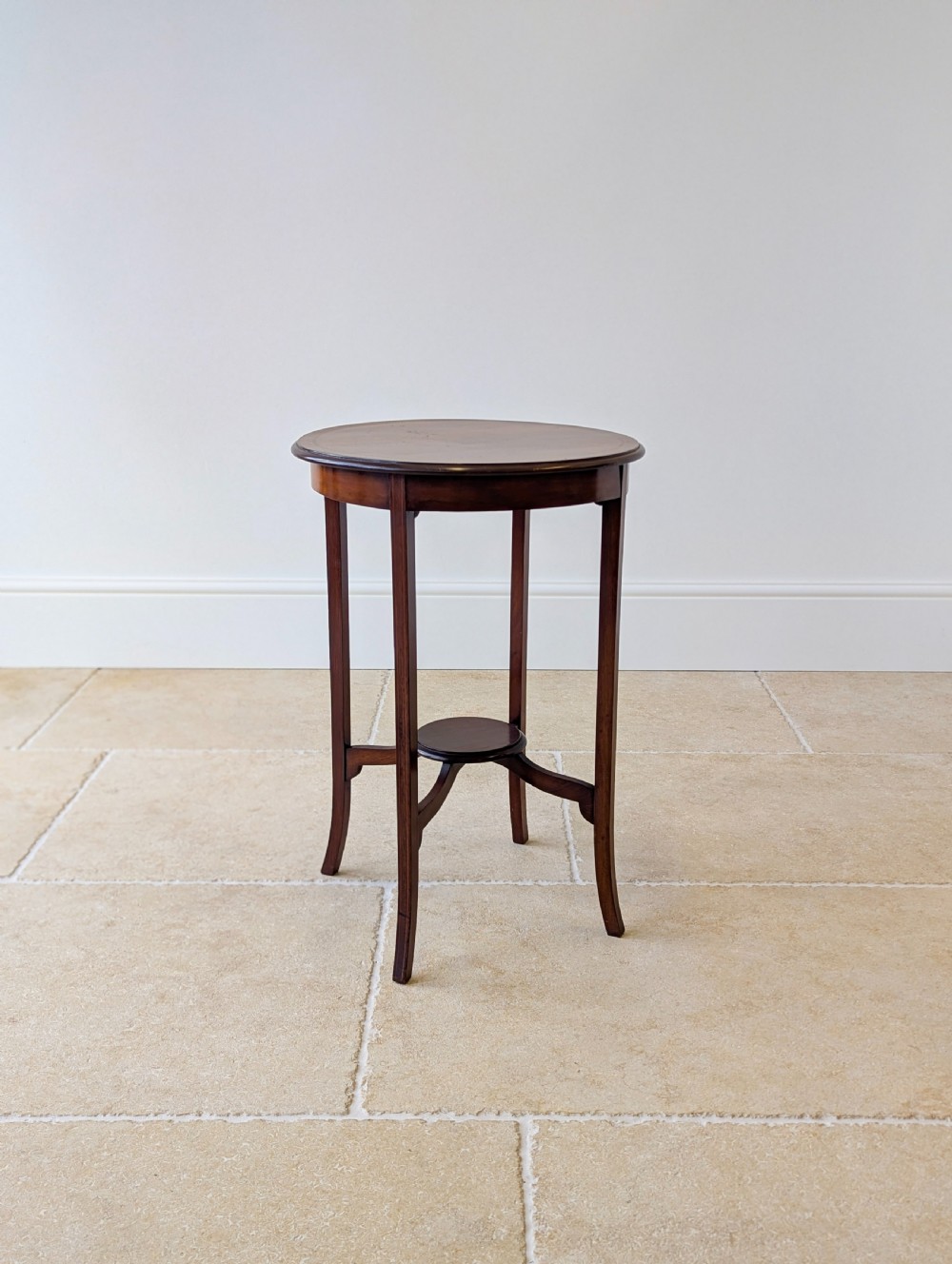 Antique Edwardian Mahogany Circular Occasional Table c.1905 View III