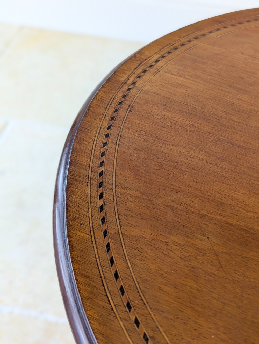 Antique Edwardian Mahogany Circular Occasional Table c.1905 View IV