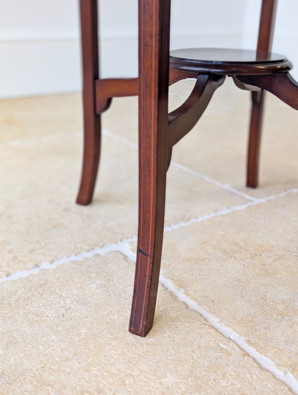 Antique Edwardian Mahogany Circular Occasional Table c.1905 View VI