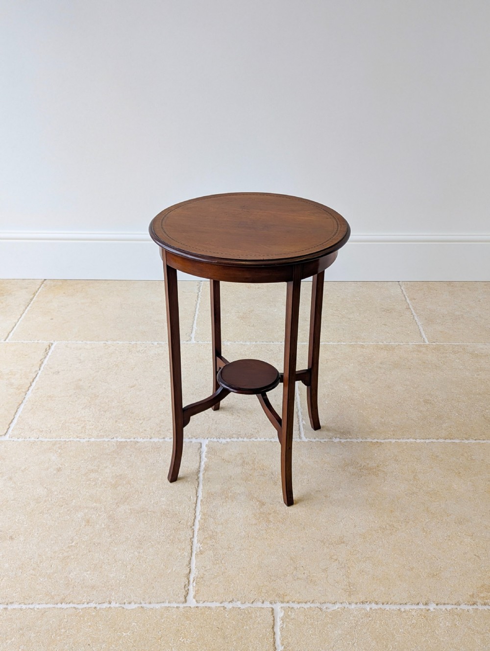 Antique Edwardian Mahogany Circular Occasional Table c.1905 View VII