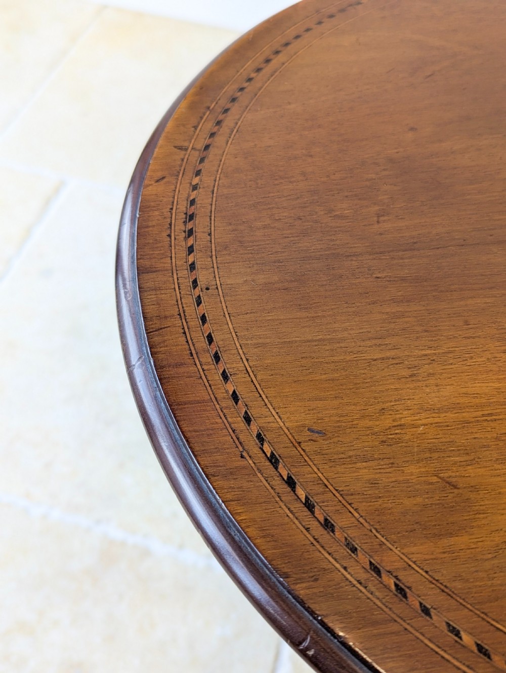 Antique Edwardian Mahogany Circular Occasional Table c.1905 View VIII