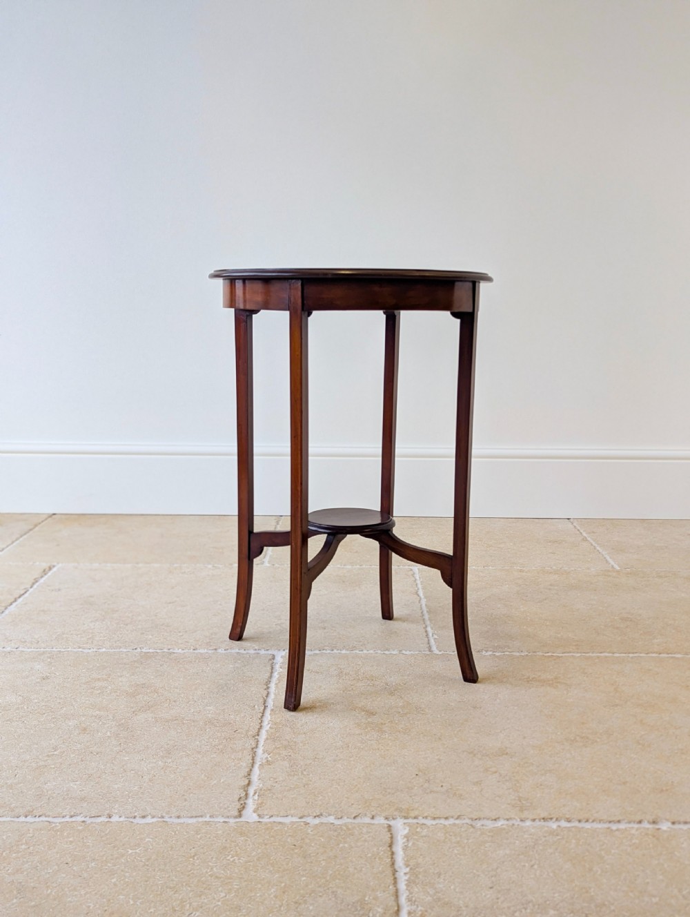 Antique Edwardian Mahogany Circular Occasional Table c.1905 View IX