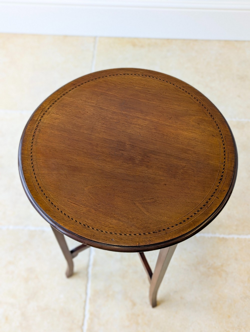 Antique Edwardian Mahogany Circular Occasional Table c.1905 View X