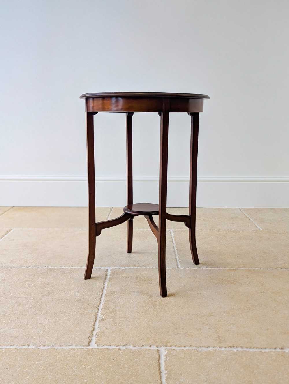 Antique Edwardian Mahogany Circular Occasional Table c.1905 View XI