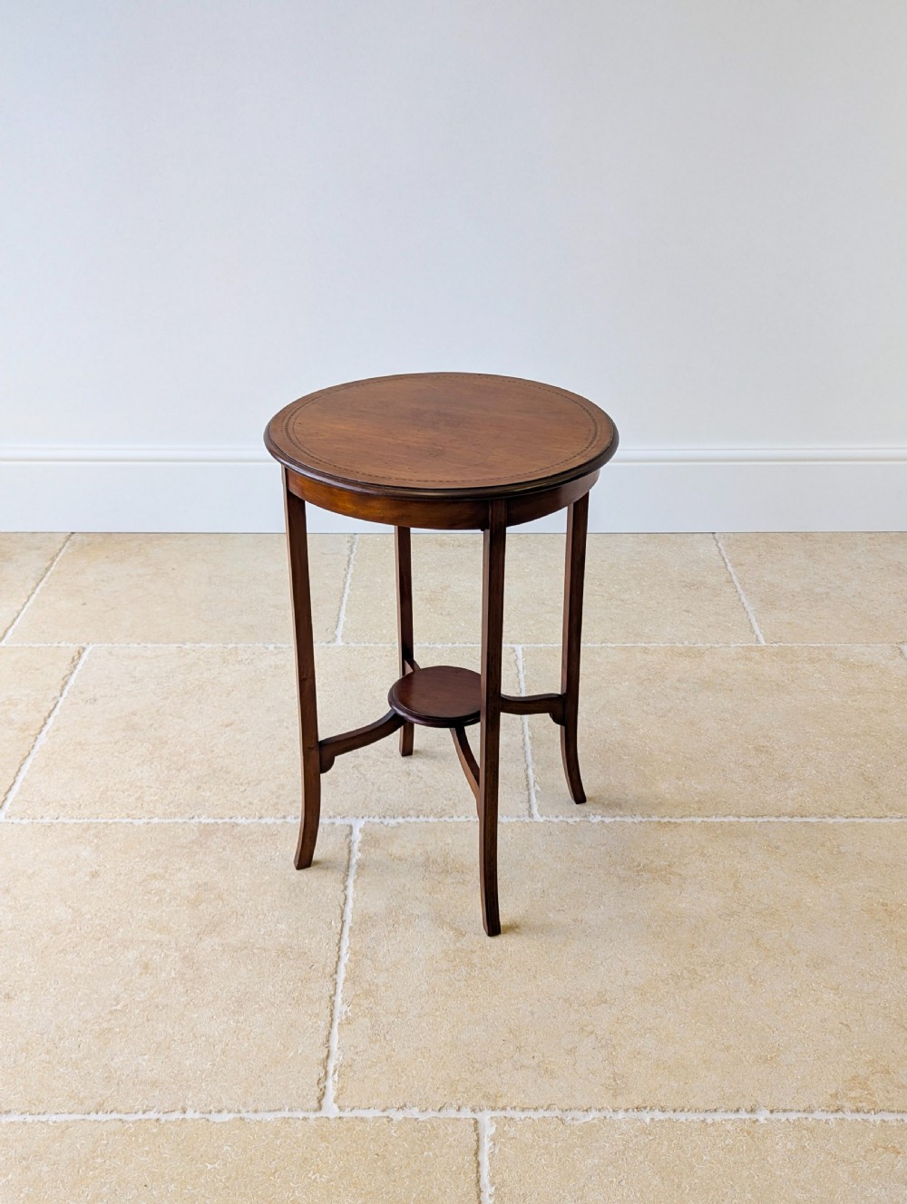 Antique Edwardian Mahogany Circular Occasional Table c.1905 View XIII