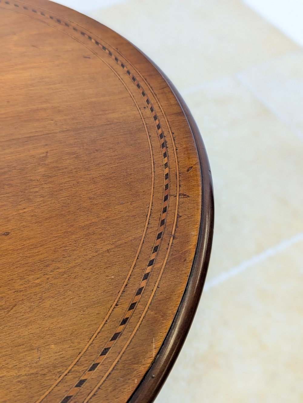 Antique Edwardian Mahogany Circular Occasional Table c.1905 View XIV