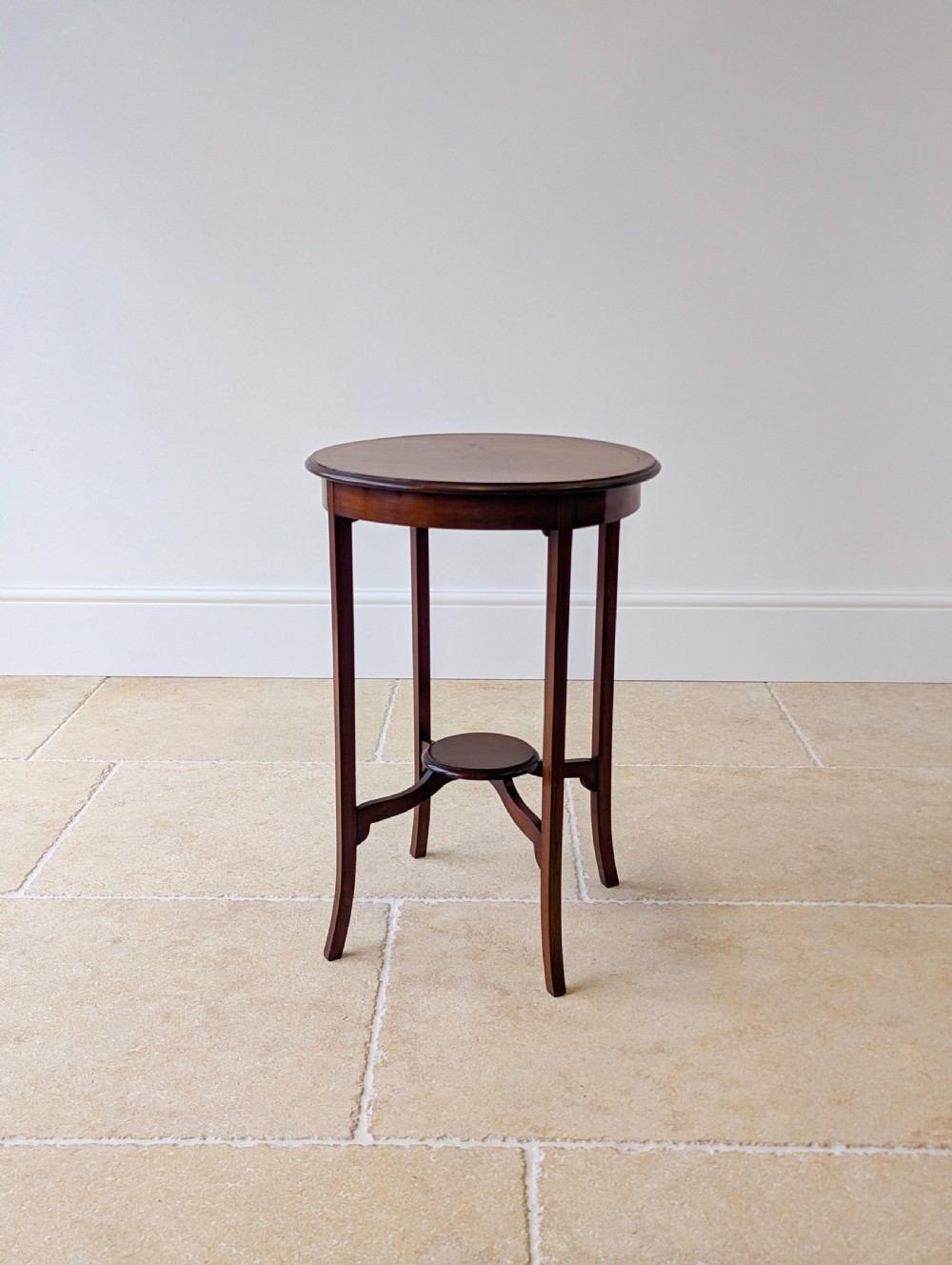 Antique Edwardian Mahogany Circular Occasional Table c.1905 View XV