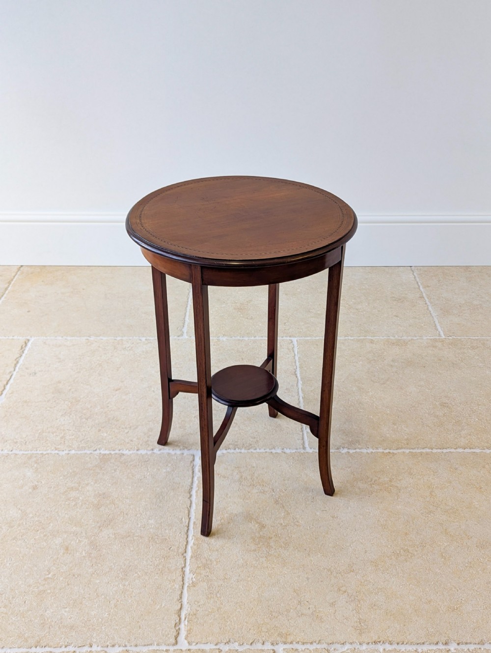 Antique Edwardian Mahogany Circular Occasional Table c.1905 View XVI