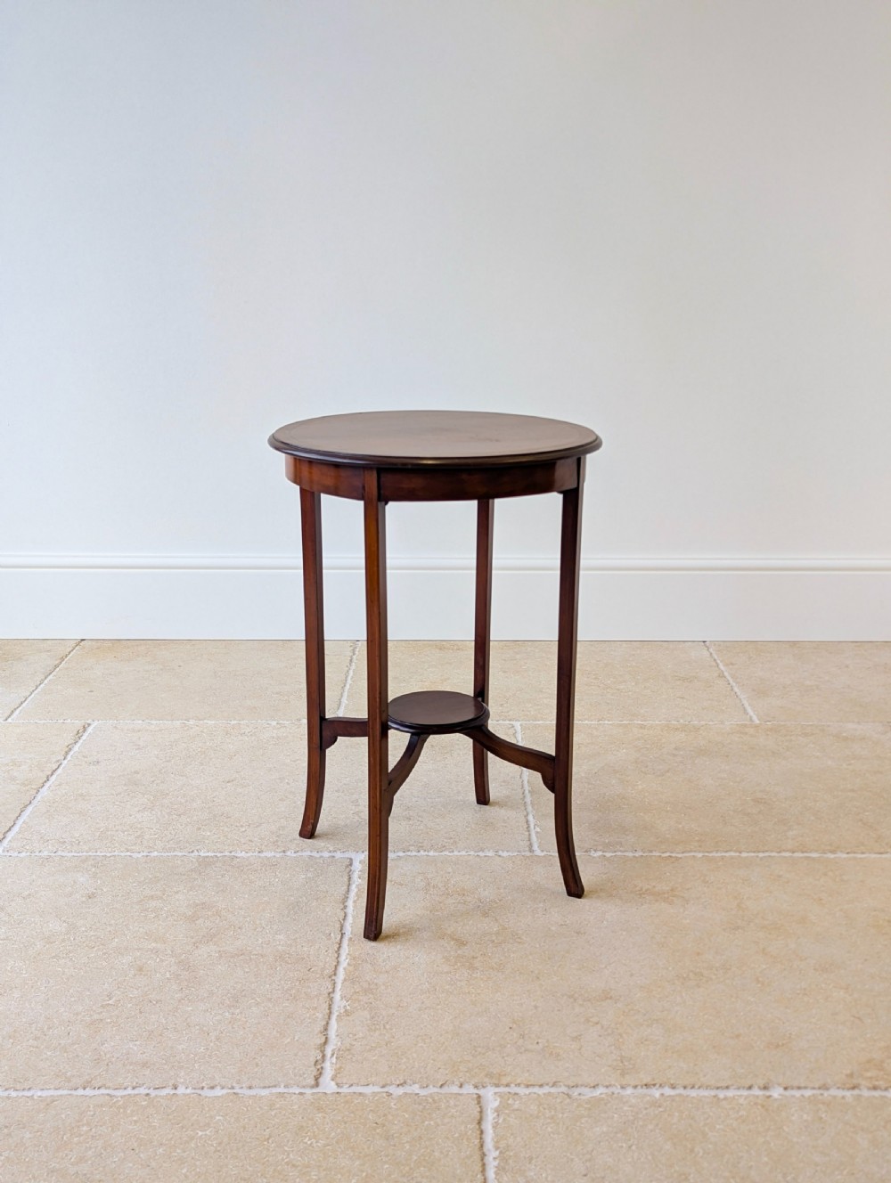 Antique Edwardian Mahogany Circular Occasional Table c.1905 View XVIII