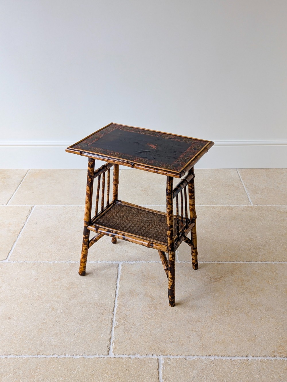 Antique Victorian Bamboo Occasional Table c.1890 View XI