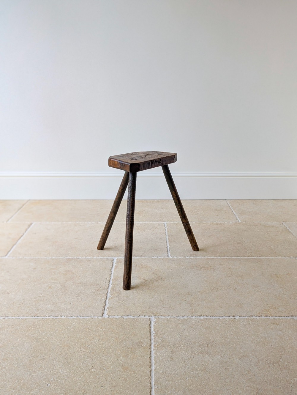 Antique Victorian Elm & Ash Cutler’s Stool c.1850 View XII