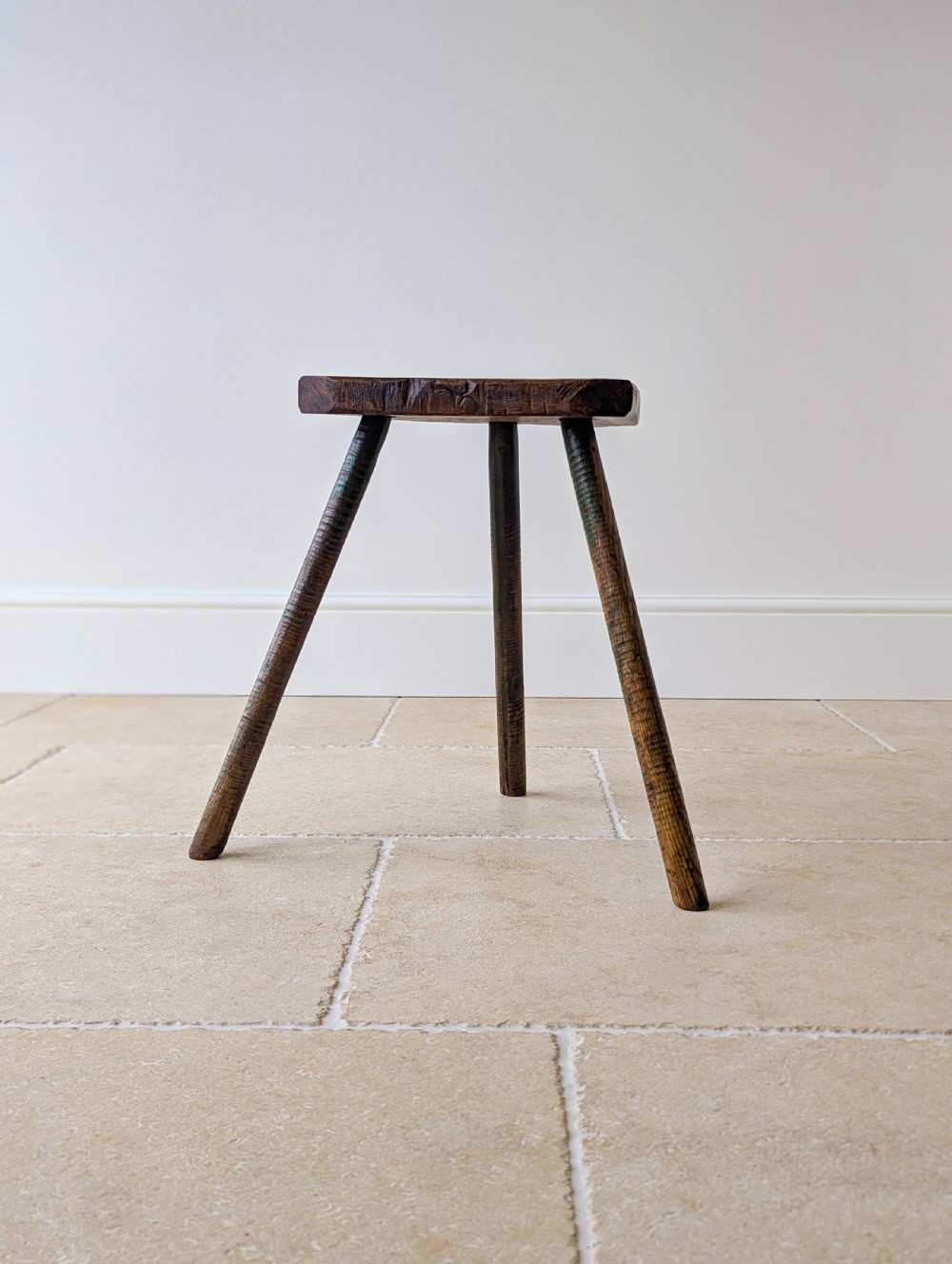Antique Victorian Elm & Ash Cutler’s Stool c.1850 View XVII