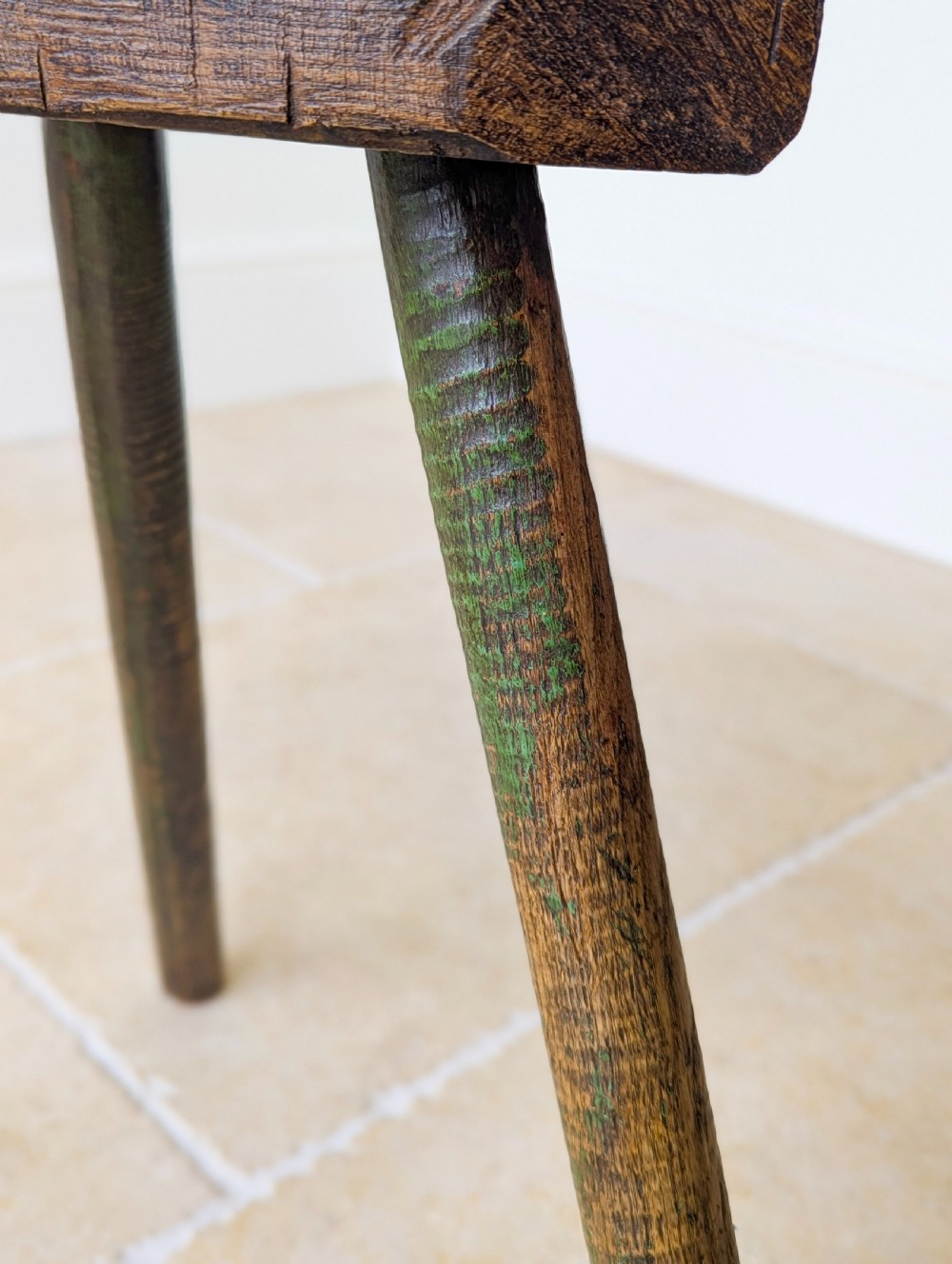 Antique Victorian Elm & Ash Cutler’s Stool c.1850 View XVIII