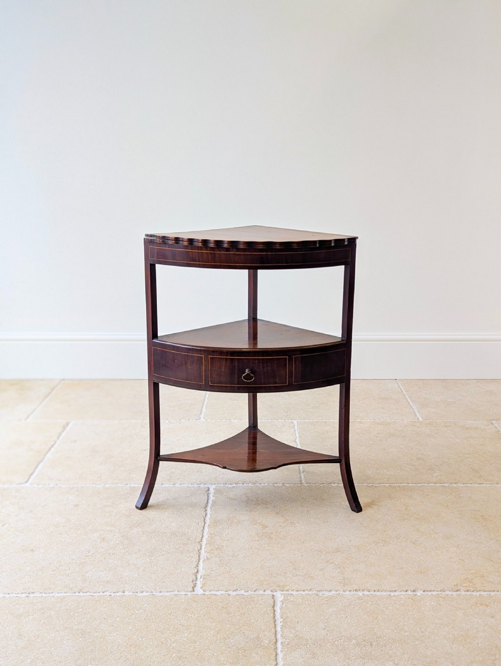 Antique Georgian Mahogany Corner Stand c.1810 View III