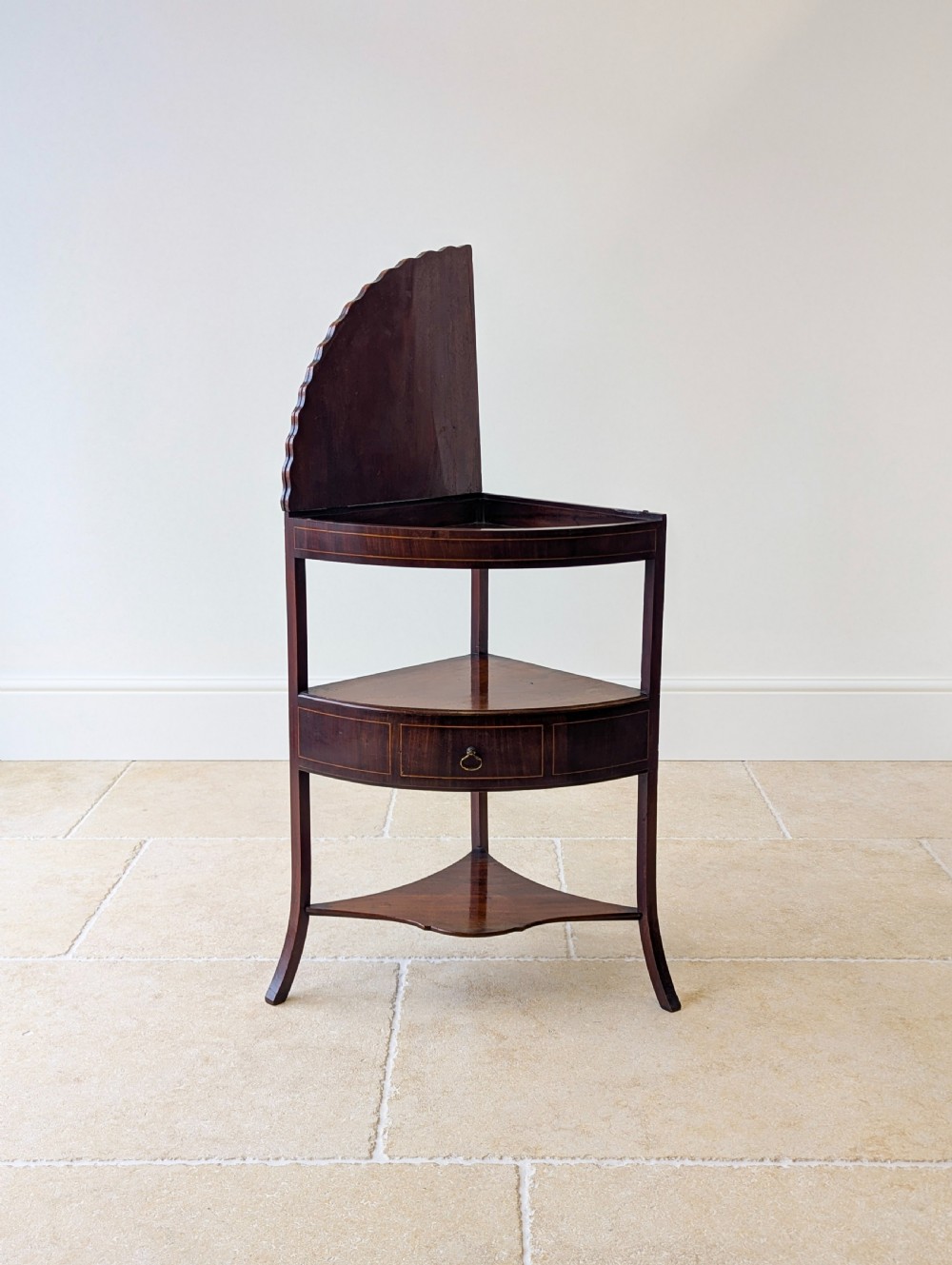 Antique Georgian Mahogany Corner Stand c.1810 View IV