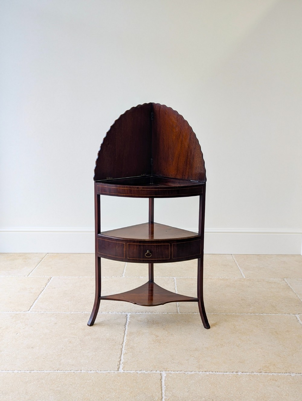 Antique Georgian Mahogany Corner Stand c.1810 View V