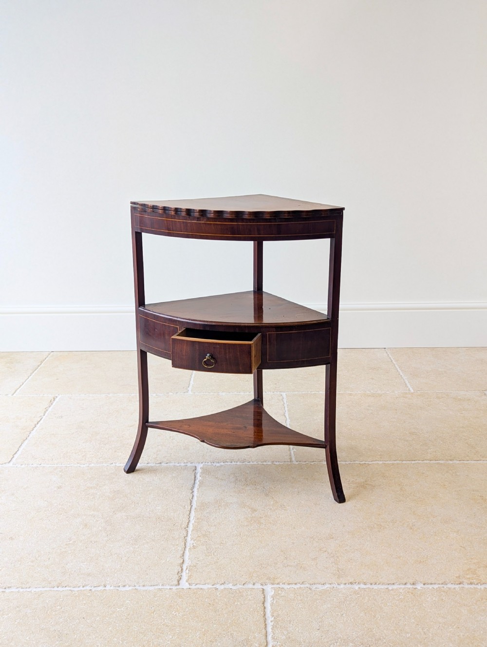 Antique Georgian Mahogany Corner Stand c.1810 View VII