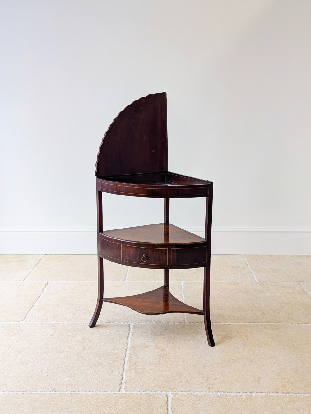 Antique Georgian Mahogany Corner Stand c.1810 View IX