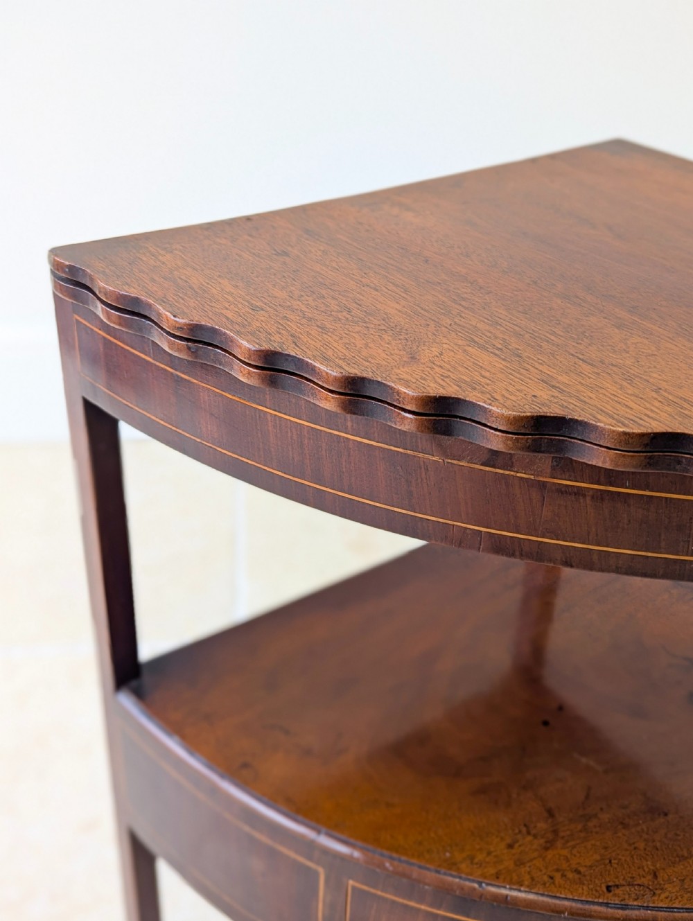 Antique Georgian Mahogany Corner Stand c.1810 View XII
