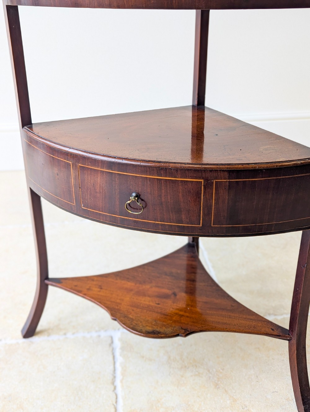 Antique Georgian Mahogany Corner Stand c.1810 View XIII