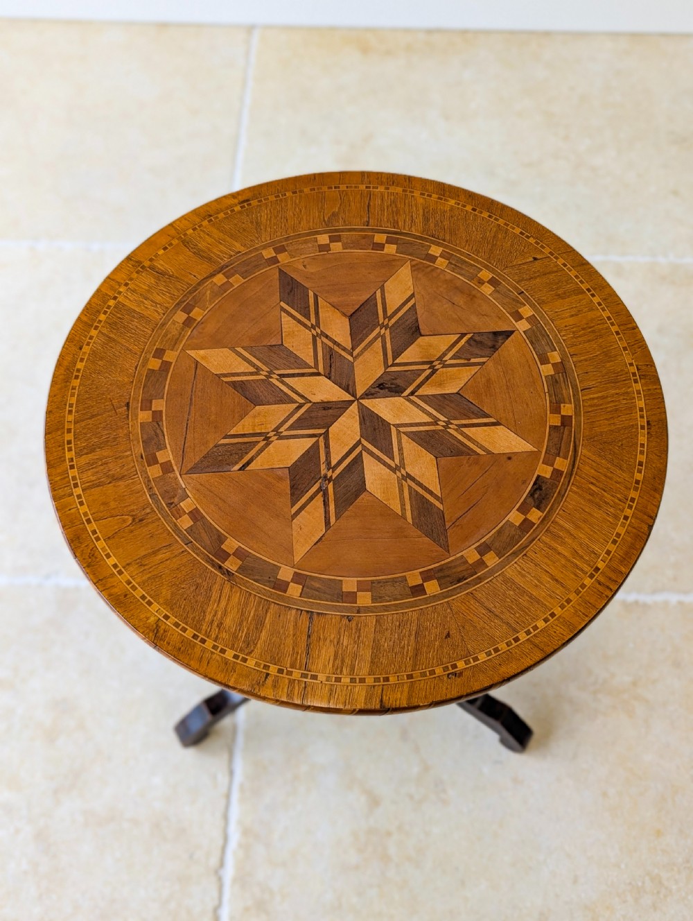 Antique Victorian Italian Marquetry Sorrento Table c.1880 View II