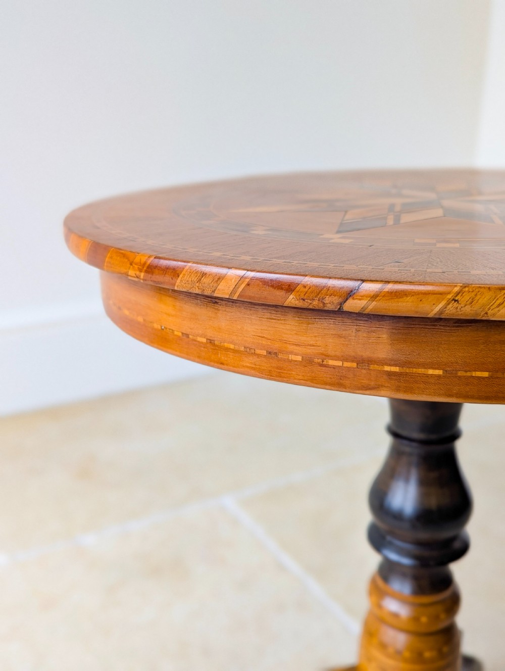 Antique Victorian Italian Marquetry Sorrento Table c.1880 View IV