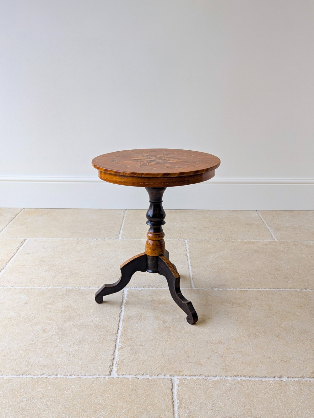 Antique Victorian Italian Marquetry Sorrento Table c.1880 View V