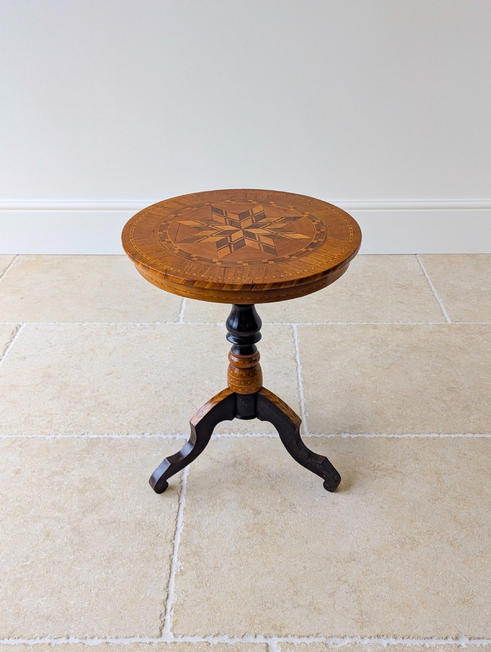 Antique Victorian Italian Marquetry Sorrento Table c.1880 View VII