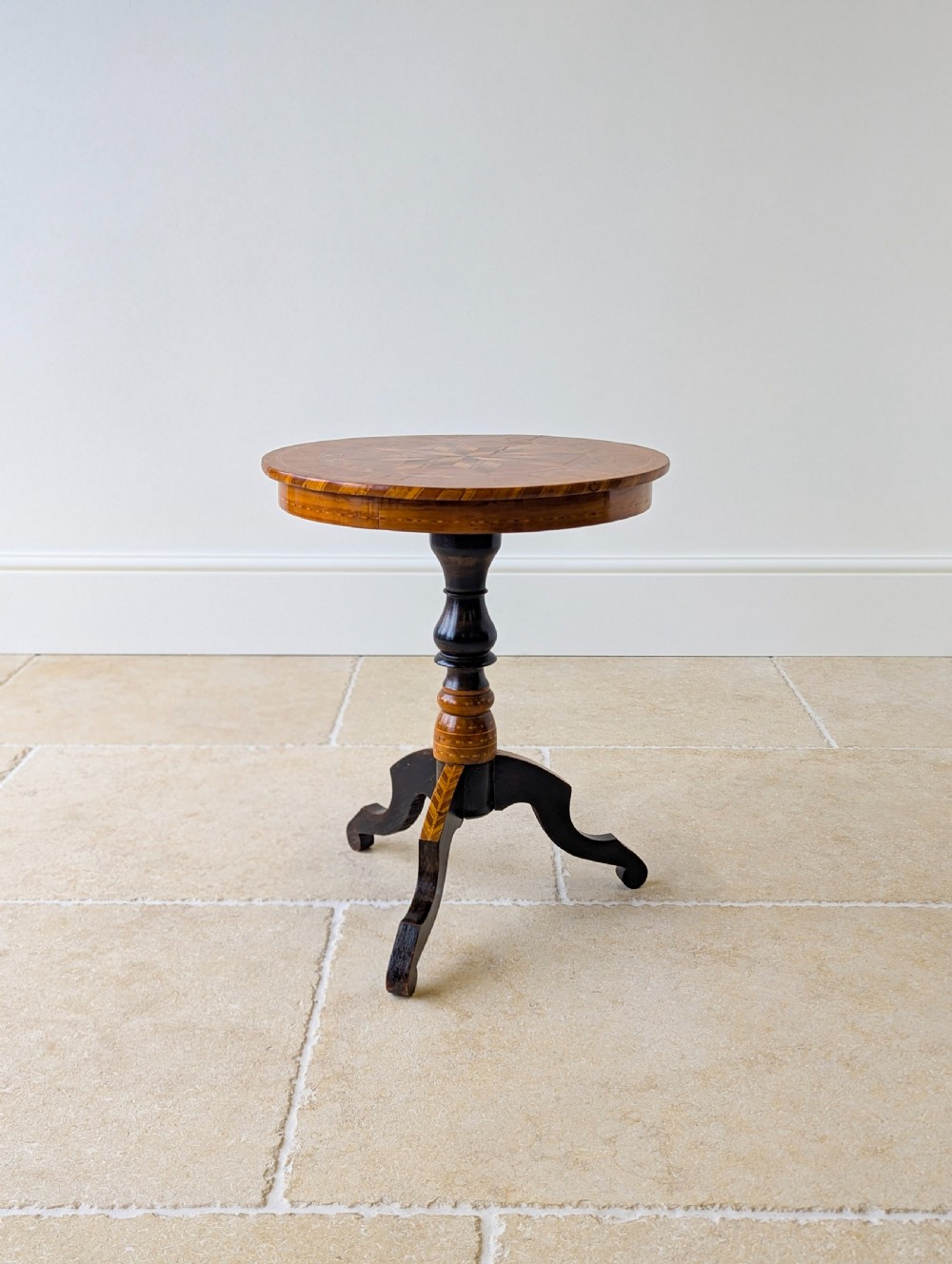 Antique Victorian Italian Marquetry Sorrento Table c.1880 View IX