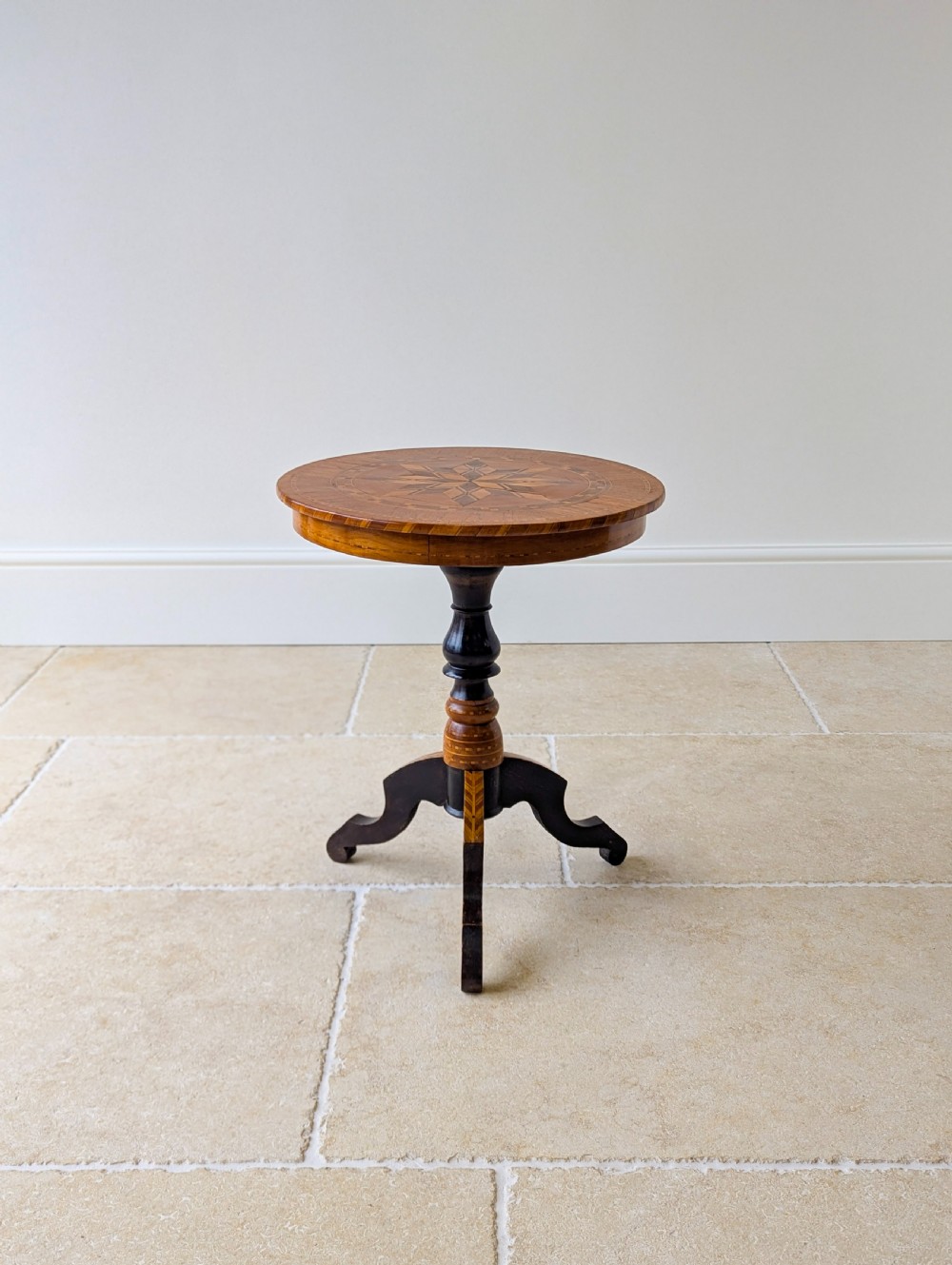 Antique Victorian Italian Marquetry Sorrento Table c.1880 View XI