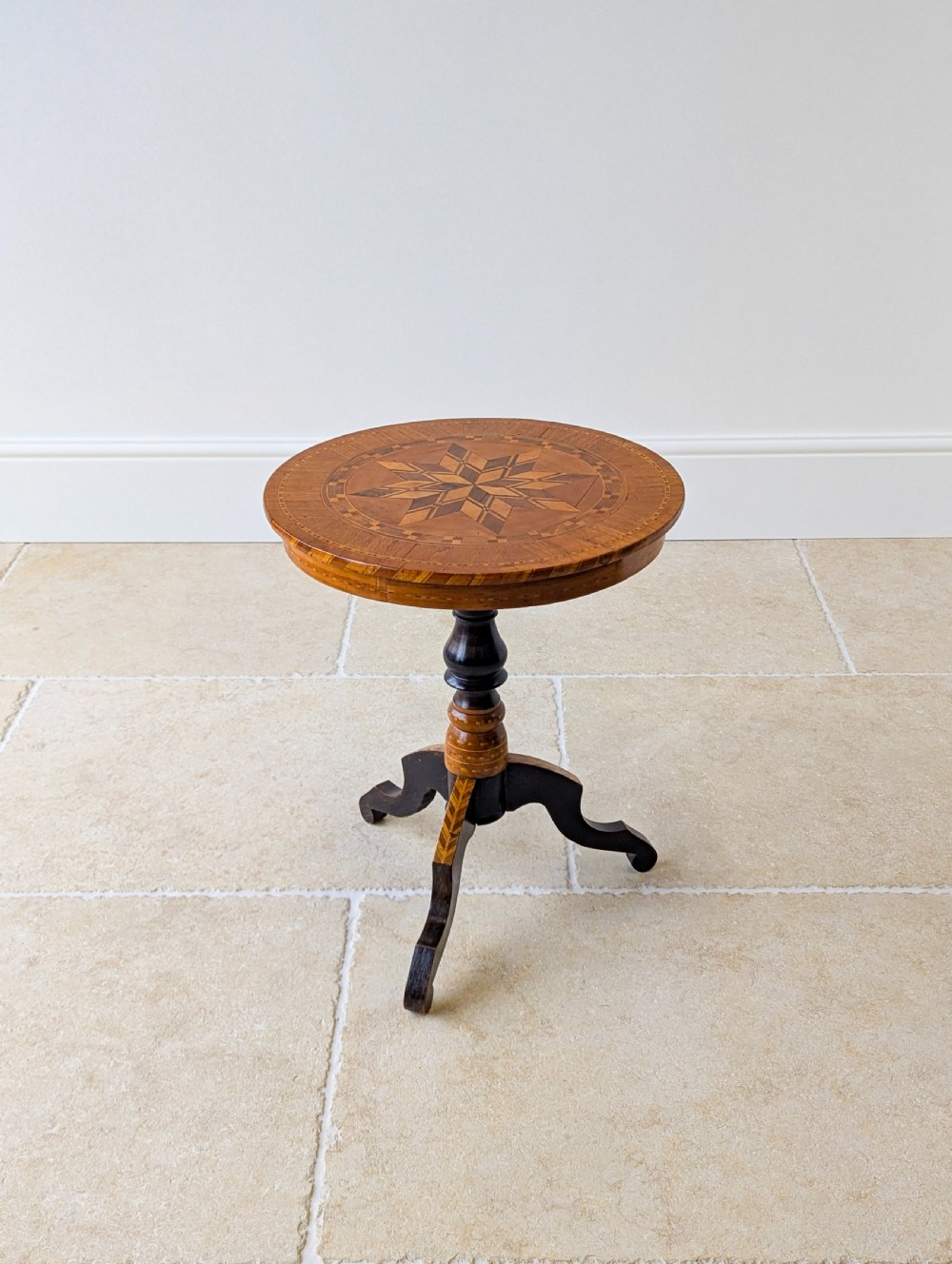 Antique Victorian Italian Marquetry Sorrento Table c.1880 View XIV