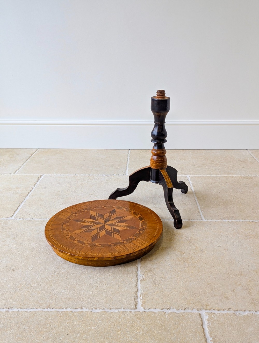 Antique Victorian Italian Marquetry Sorrento Table c.1880 View XVIII