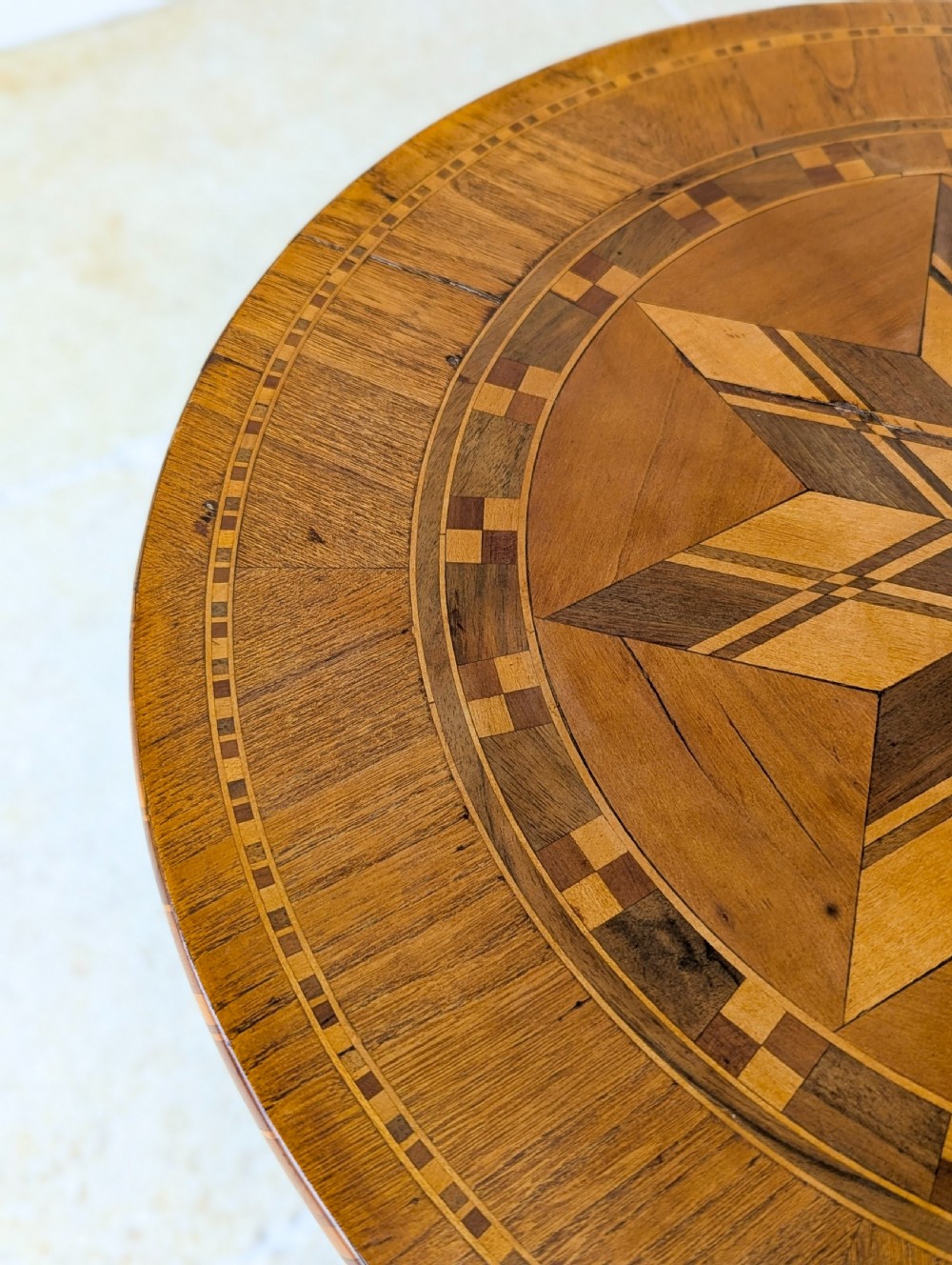 Antique Victorian Italian Marquetry Sorrento Table c.1880 View XIX