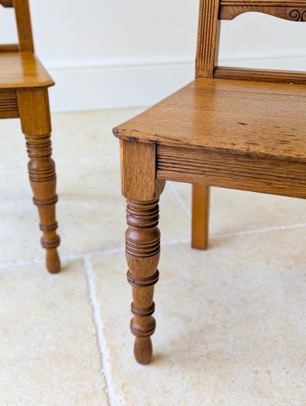 Pair of Antique Victorian Oak Side Chairs c.1890 View VI