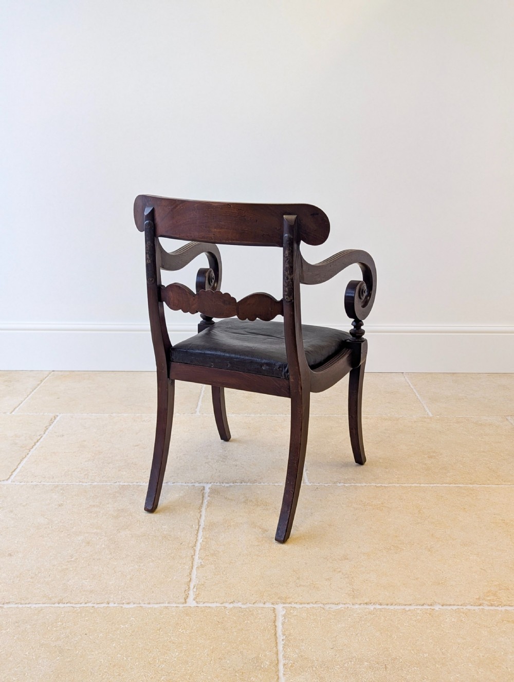 Antique Regency Mahogany Country House Library Armchair c.1820 View XX