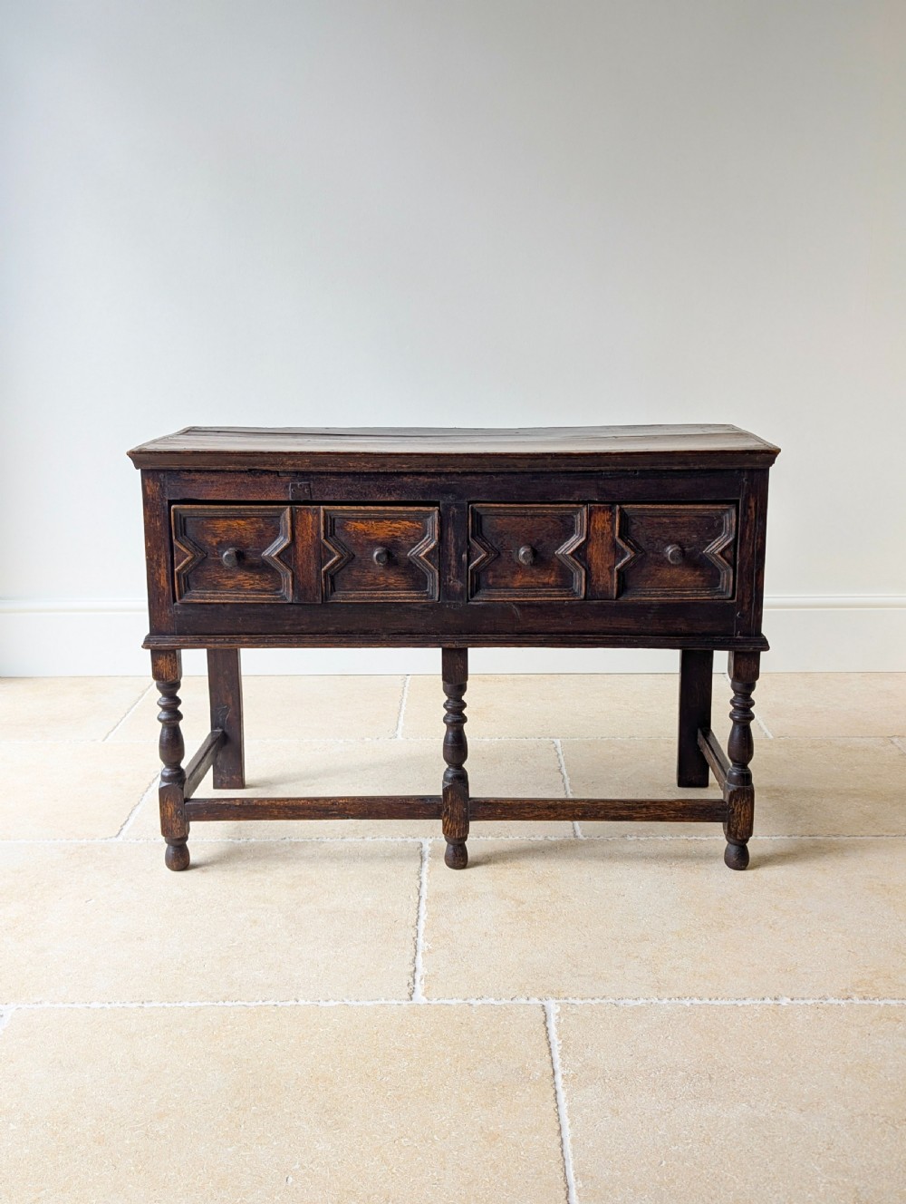 Antique Late 17th Century Oak Dresser Base c.1690 View II