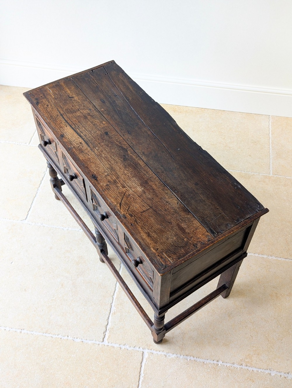 Antique Late 17th Century Oak Dresser Base c.1690 View III