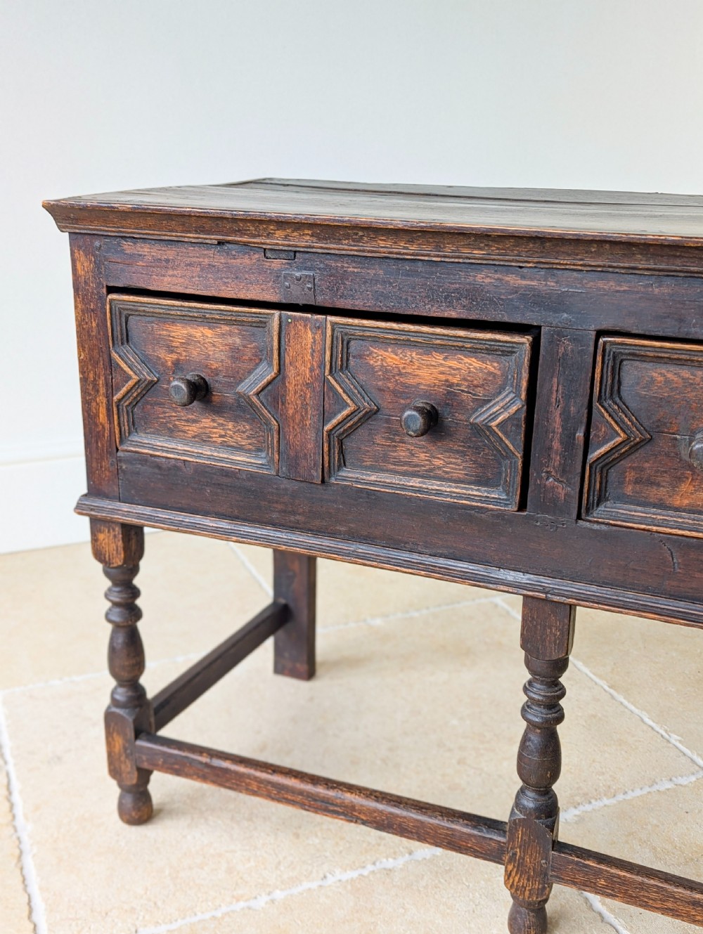 Antique Late 17th Century Oak Dresser Base c.1690 View VIII