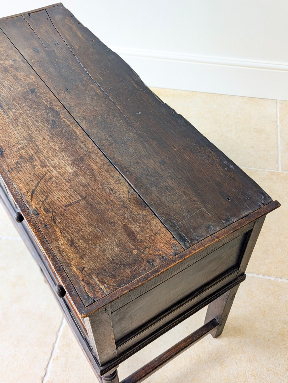 Antique Late 17th Century Oak Dresser Base c.1690 View IX