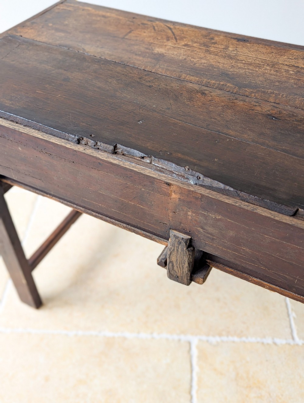 Antique Late 17th Century Oak Dresser Base c.1690 View XVII