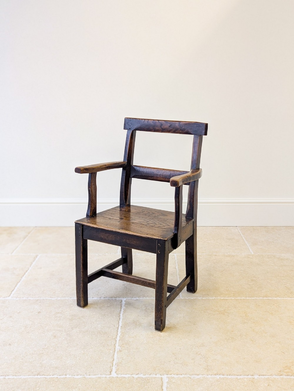 Antique Georgian Oak Vernacular Armchair c.1800