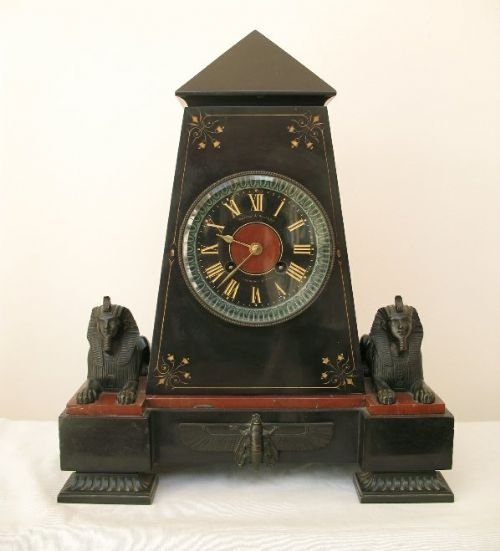 Impressive Rare Marble Egyptian Clock by a Brocot C1875