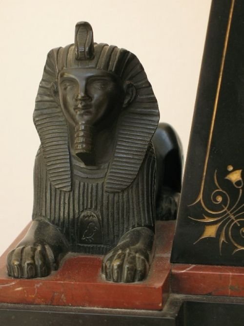 fig 3. IMPRESSIVE RARE MARBLE EGYPTIAN CLOCK BY A BROCOT C1875