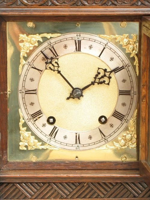 fig 2. OAK BRACKET CLOCK BY WINTERHALDER AND HOFFMEIR C1880