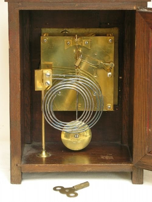 fig 3. OAK BRACKET CLOCK BY WINTERHALDER AND HOFFMEIR C1880