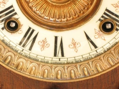 fig 2. FINE ANSONIA WALNUT MANTEL CLOCK C1880