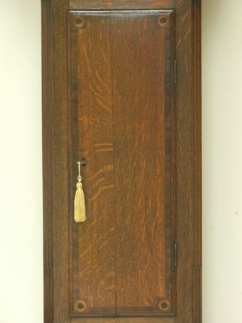 fig 2. SUPERB OAK COTTAGE LONGCASE CLOCK BY WESTON CO DURHAM c1760