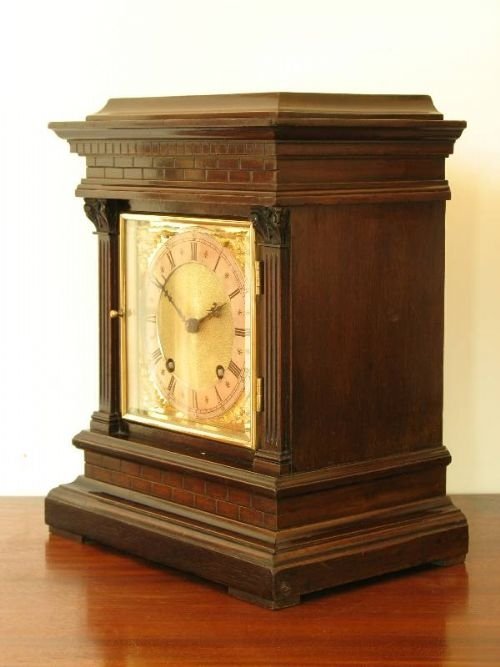 fig 4. MAHOGANY BRACKET CLOCK WINTERHALDER AND HOFFMIER C1880