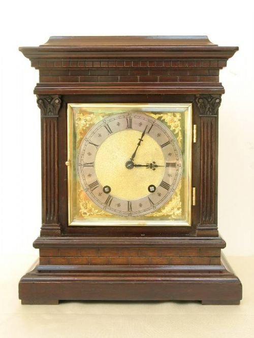 Mahogany Bracket Clock Winterhalder and Hoffmier C1880