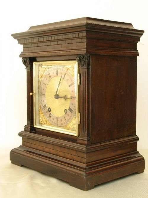 fig 2. MAHOGANY BRACKET CLOCK WINTERHALDER AND HOFFMIER C1880